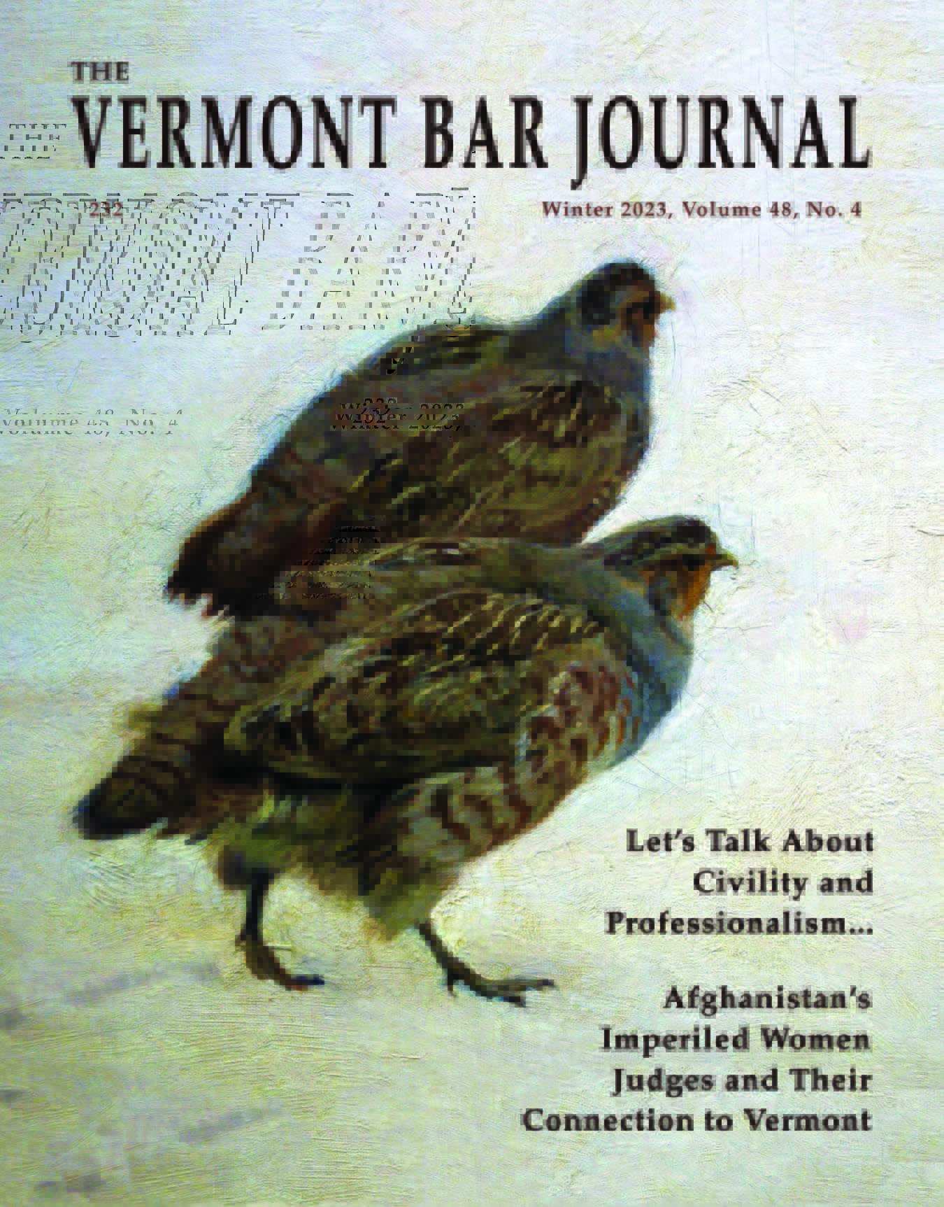 Winter 2023 VBA Journal Cover